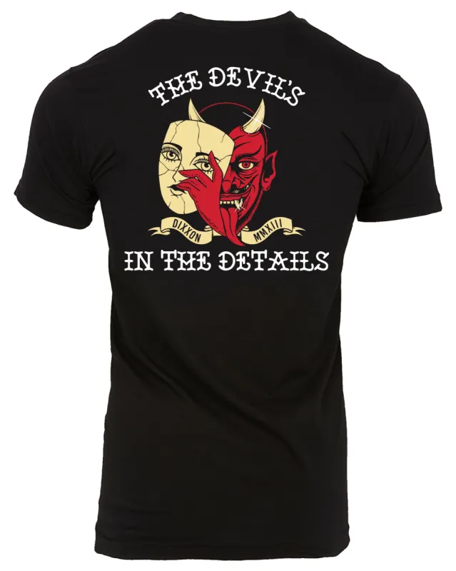 Devil Is In The Details T-Shirt - Black sold by Dixxon