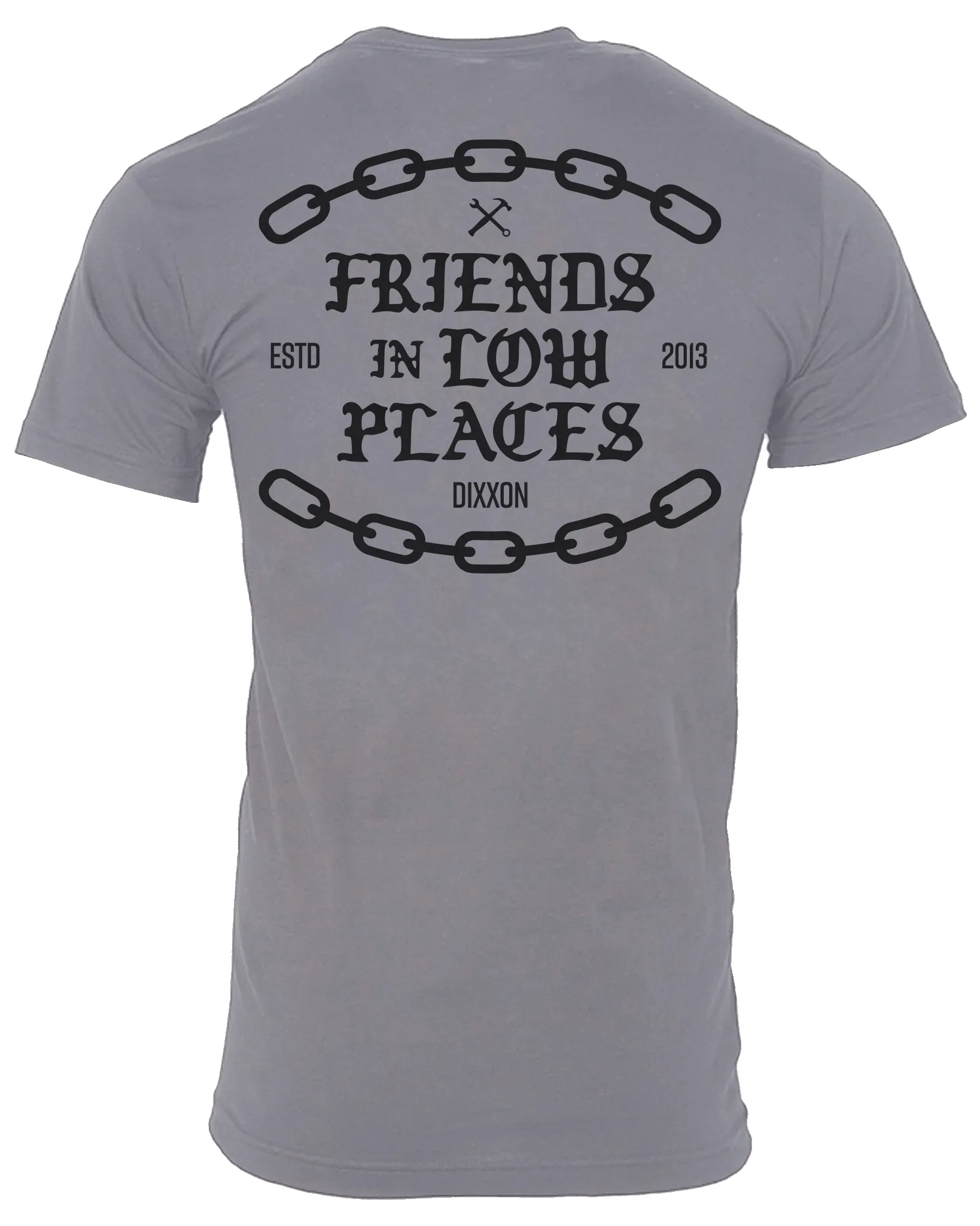 Low Places Chains T-Shirt - Charcoal sold by Dixxon