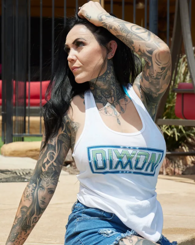 Women's Pinstripe Tank - Blue sold by Dixxon