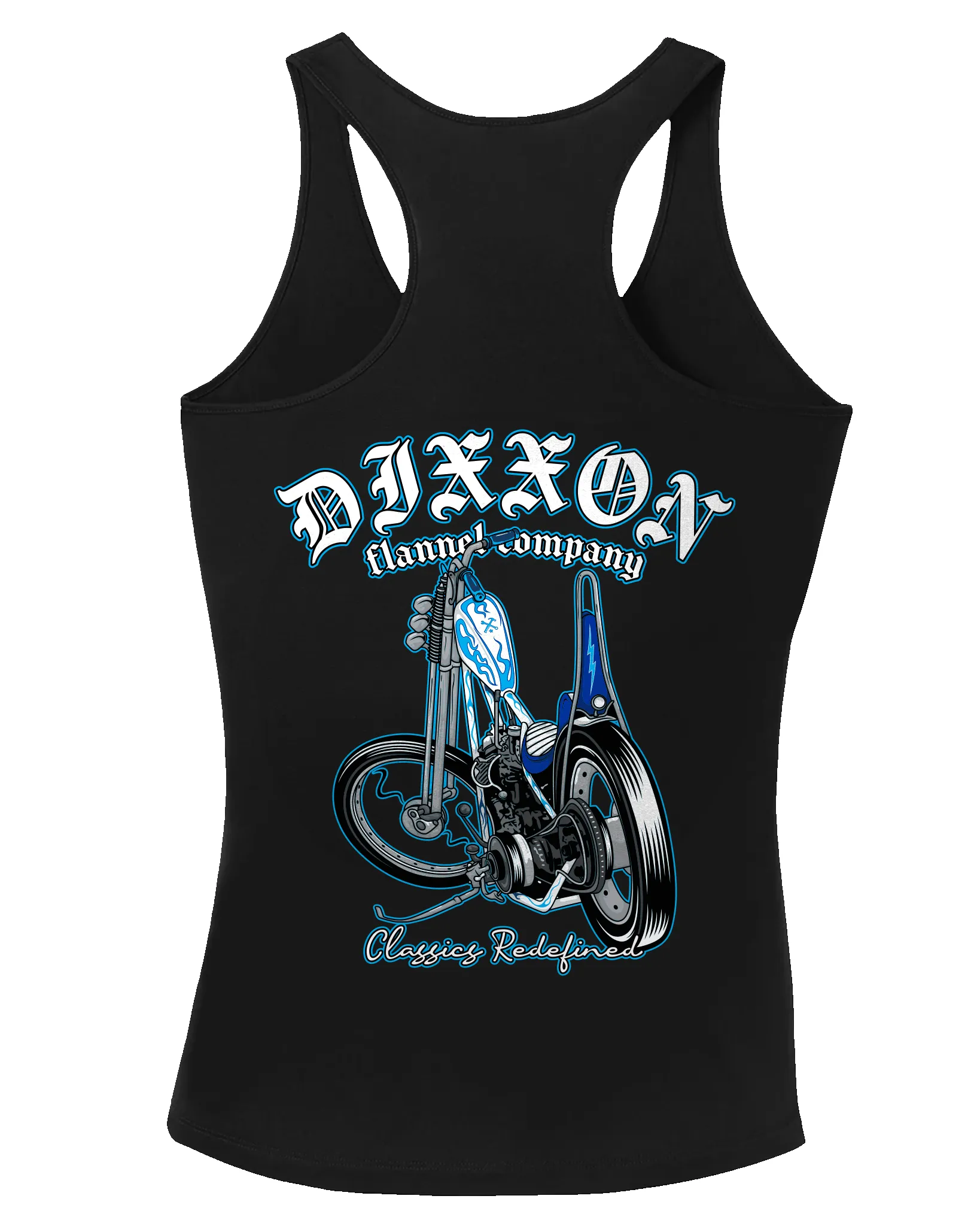 Women's Classic Chopper Fitted Tank - Black sold by Dixxon