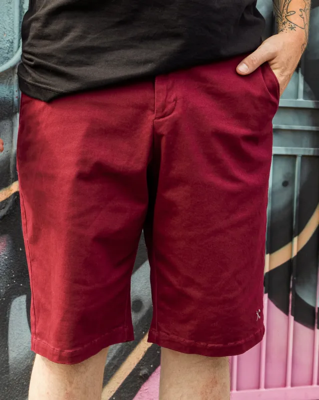 Chino Shorts - Maroon sold by Dixxon