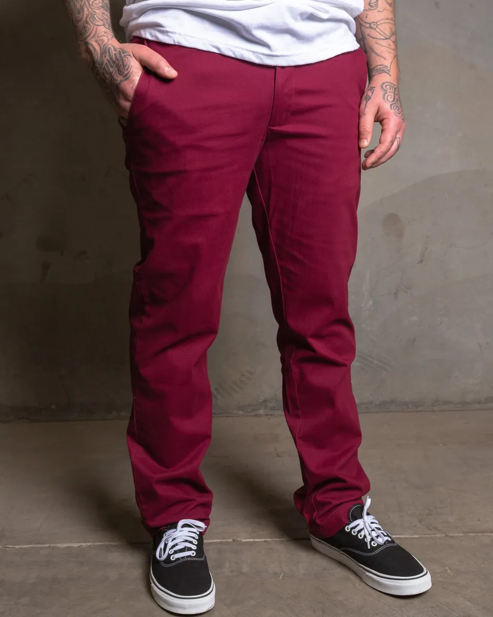 Chino Pants - Maroon sold by Dixxon