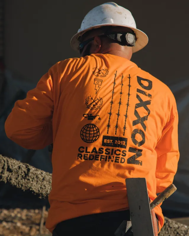 Brutal Hi Vis Long Sleeve T-Shirt - Orange sold by Dixxon