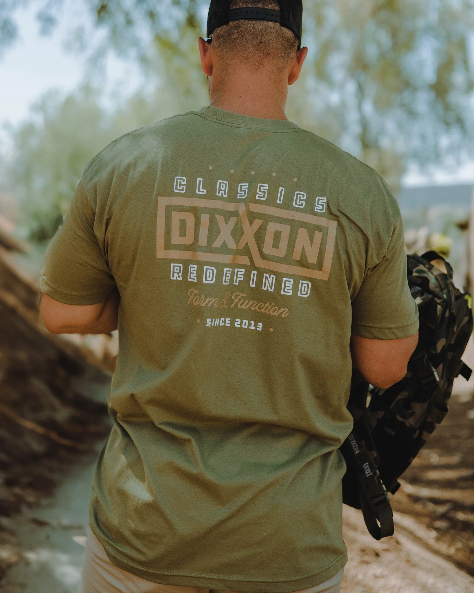 Tan Classics T-Shirt - O.D. Green sold by Dixxon