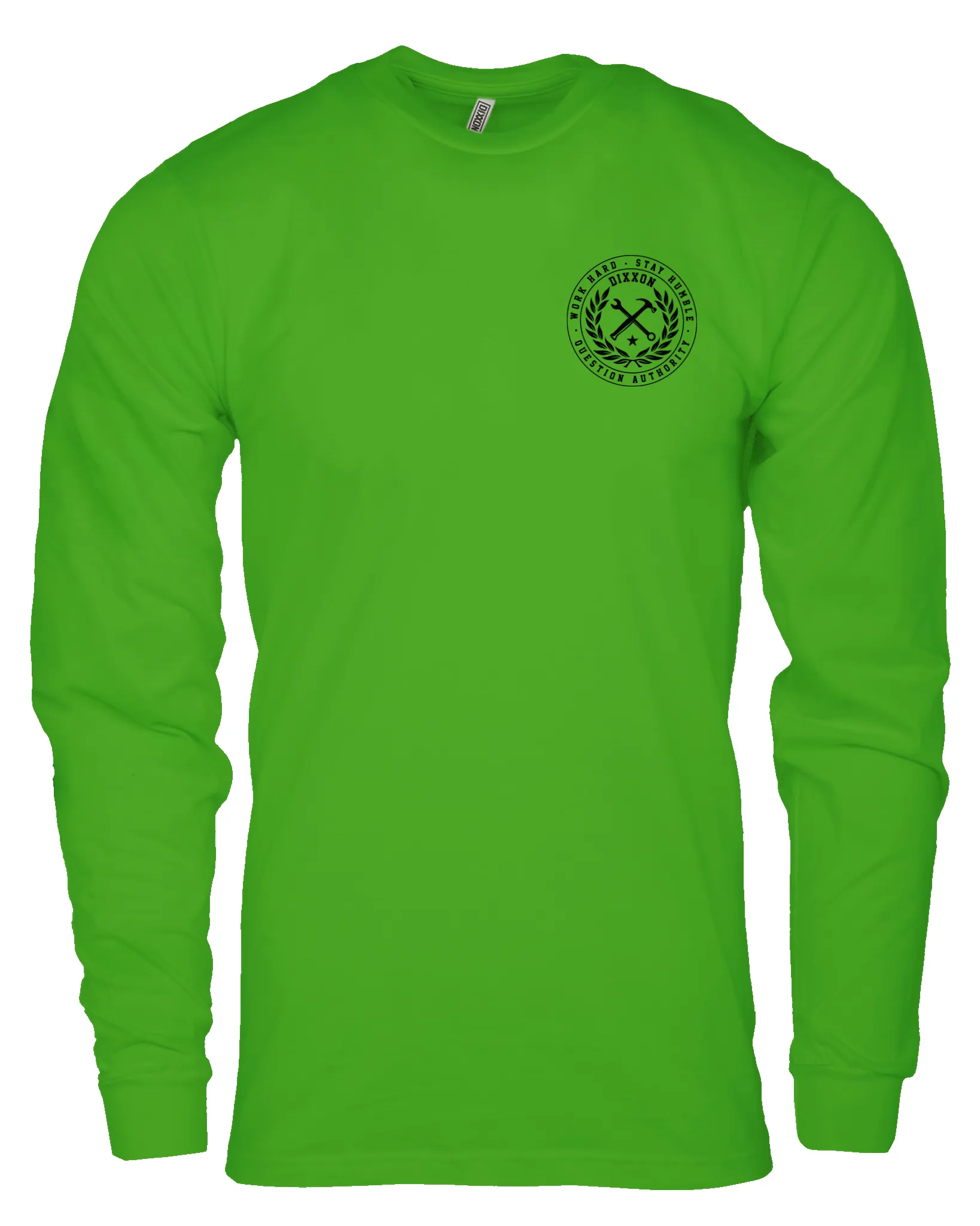 Crested Hi Vis Long Sleeve T-Shirt - Safety Green sold by Dixxon product image thumbnail 2