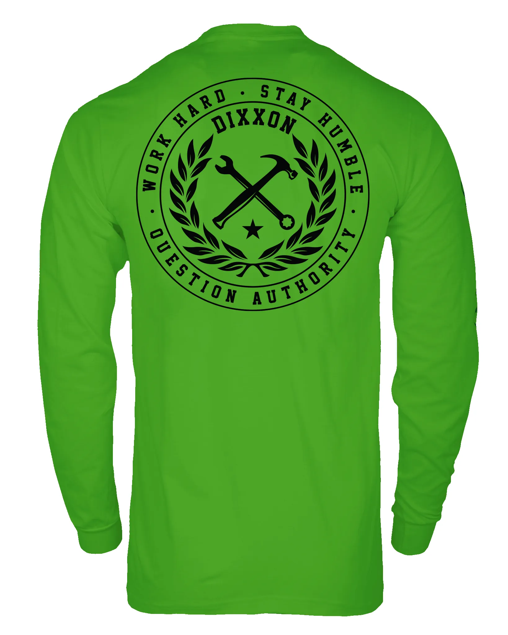 Crested Hi Vis Long Sleeve T-Shirt - Safety Green sold by Dixxon