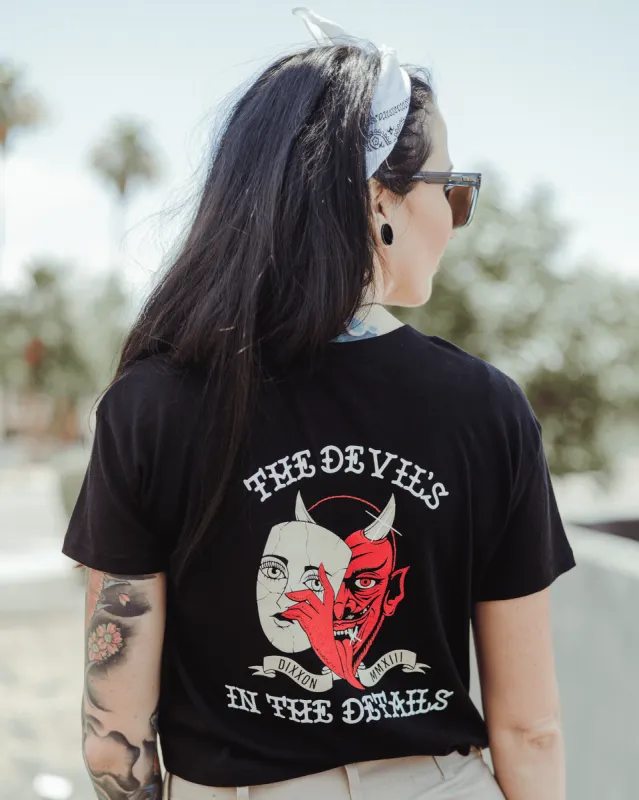 Women's Devil Is In The Details Crop Top - Black sold by Dixxon