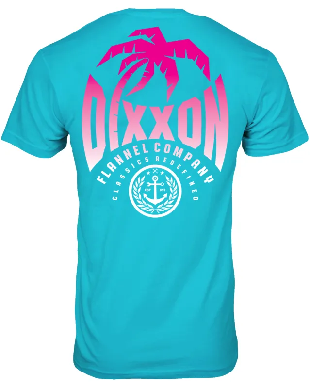 Neon Palm T-Shirt - Aqua sold by Dixxon