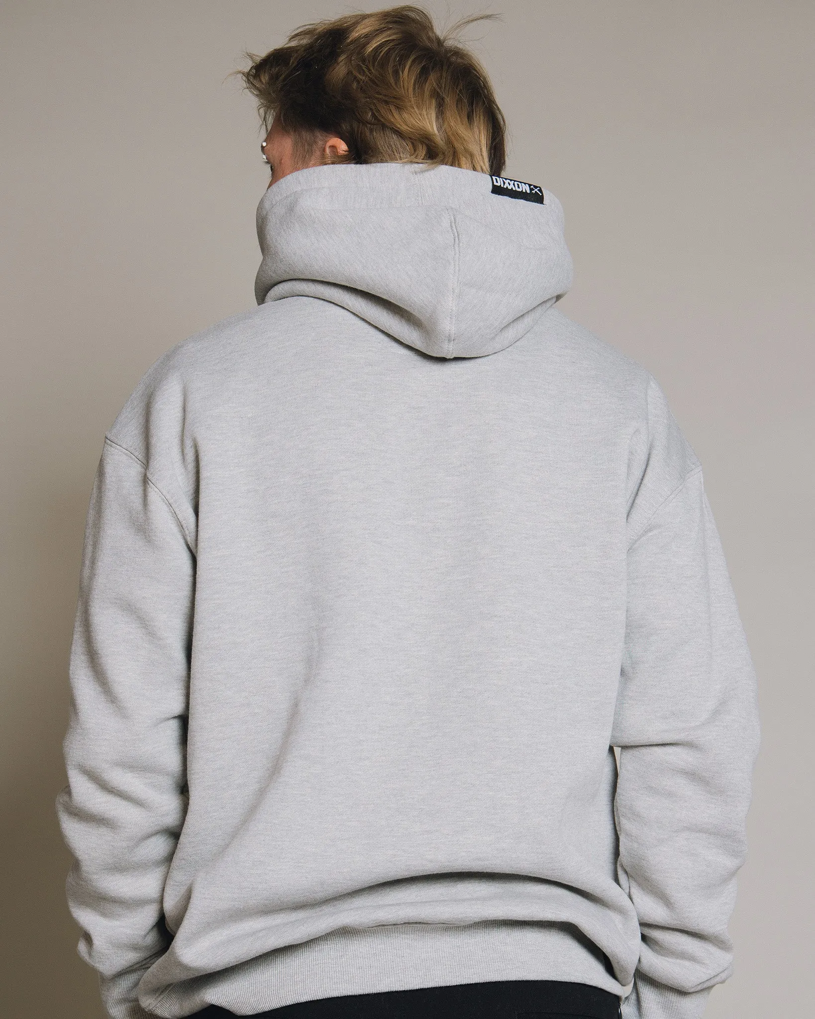 White Award Crest Pullover Hoodie - Heathered Gray sold by Dixxon product image thumbnail 2