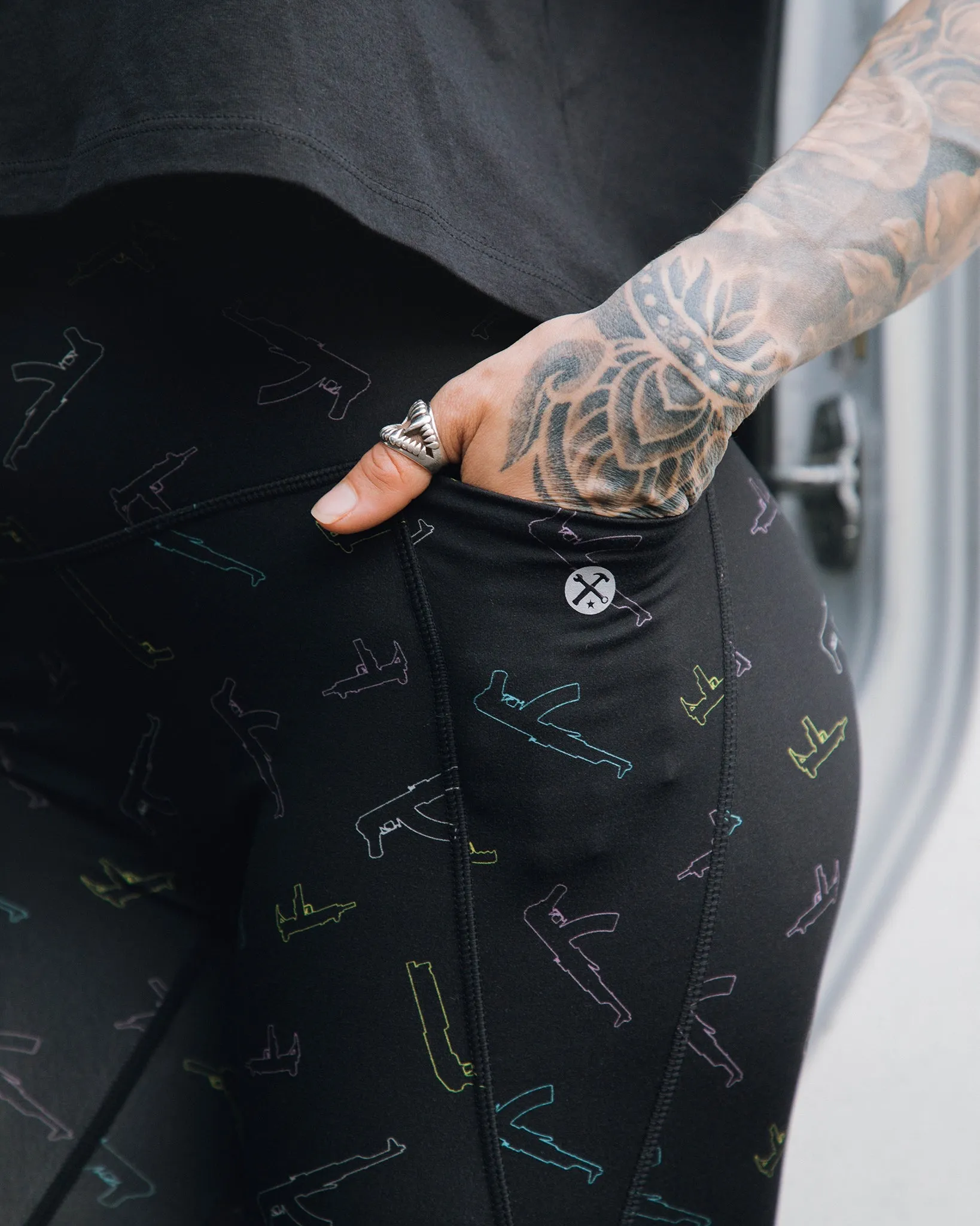 Women's Pew Pew Classic Leggings sold by Dixxon product image thumbnail 3