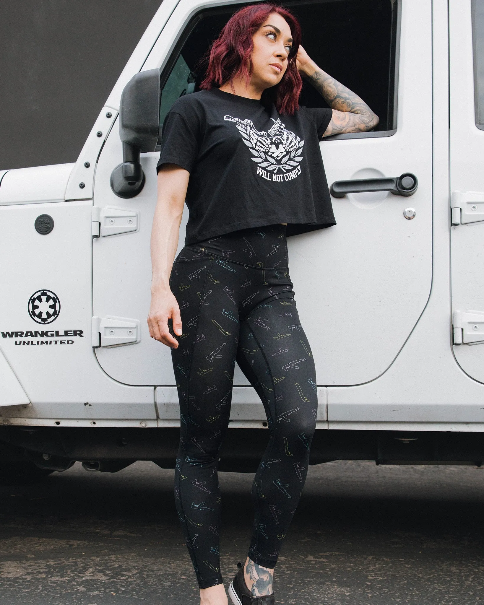 Women's Pew Pew Classic Leggings sold by Dixxon product image thumbnail 4