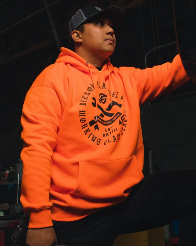 Working Class Heroes Hi-Vis Pullover Hoodie - Orange sold by Dixxon
