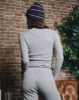 Women's Waffle Knit Joggers - Light Gray sold by Dixxon