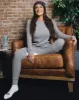 Women's Waffle Knit Joggers - Light Gray sold by Dixxon