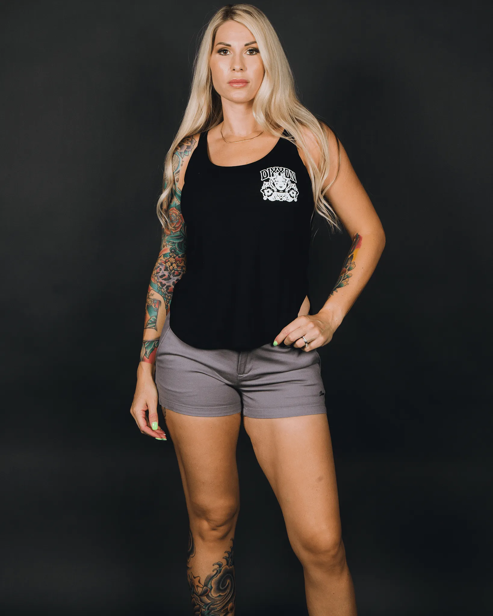 Women's Two Faced Flowy Tank - Black sold by Dixxon product image thumbnail 3