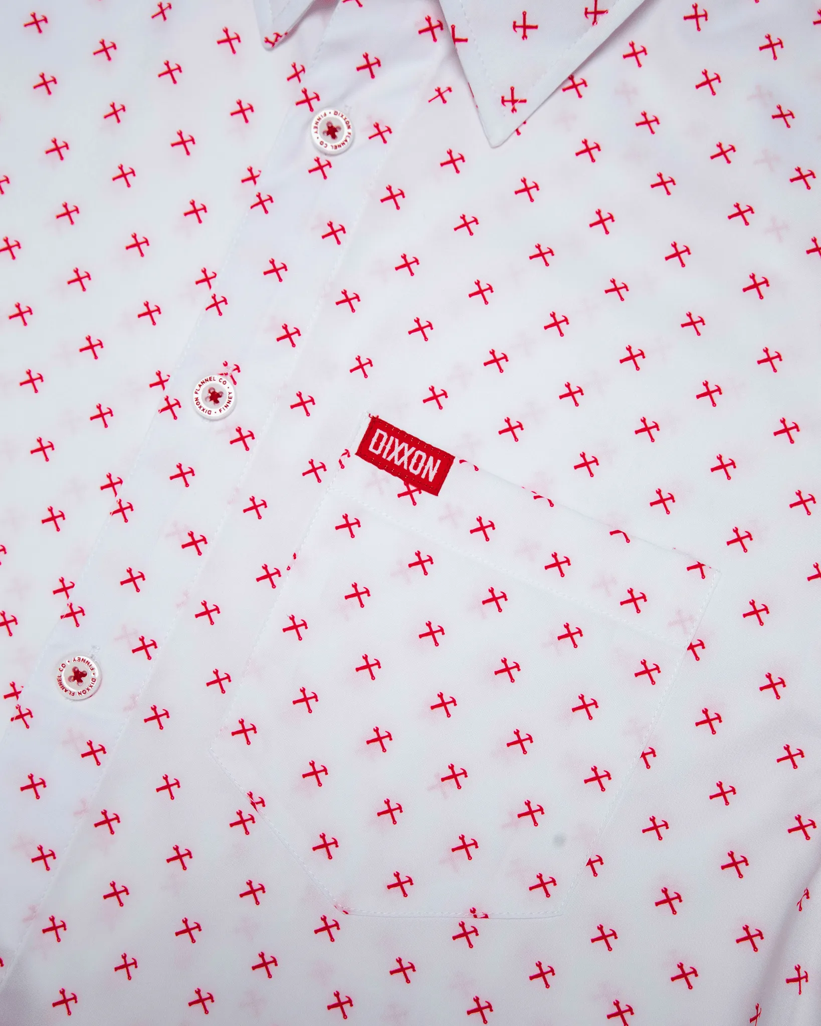 Women's Red Finney Party Shirt - White sold by Dixxon product image thumbnail 4