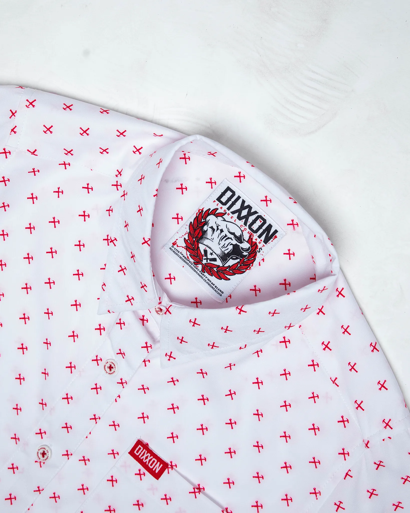 Women's Red Finney Party Shirt - White sold by Dixxon product image thumbnail 3