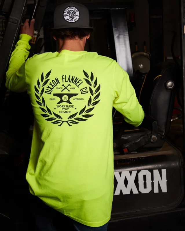 Approved Hi Vis Long Sleeve T-Shirt - Yellow sold by Dixxon