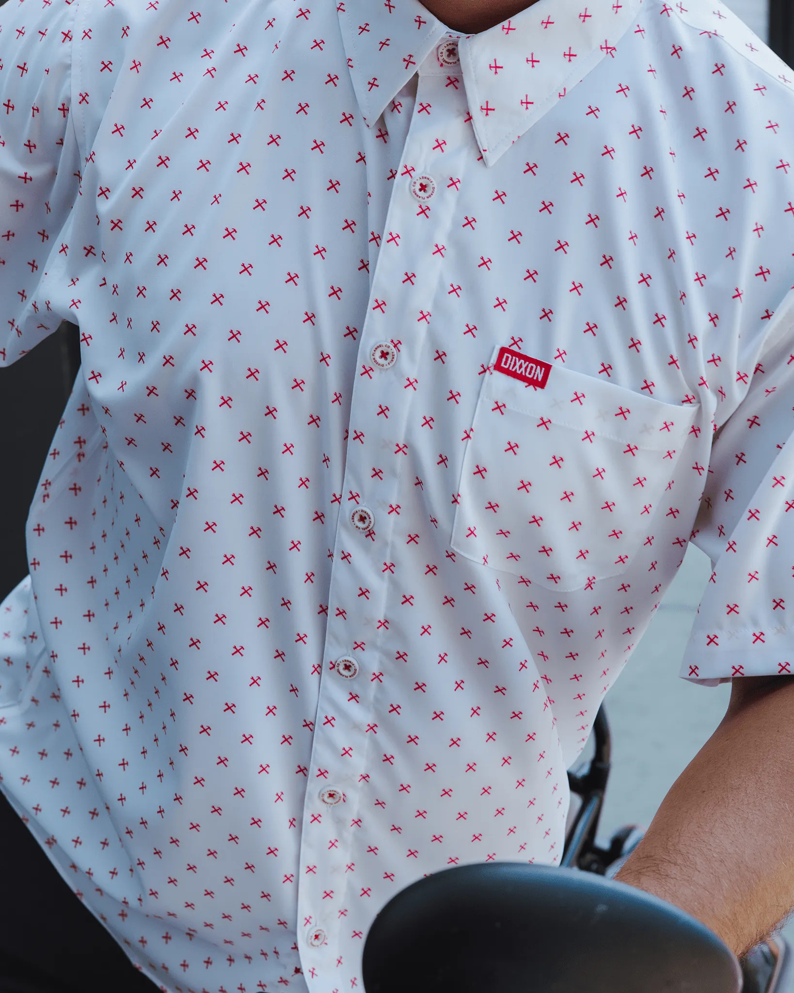 Red Finney Party Shirt - White sold by Dixxon product image thumbnail 4