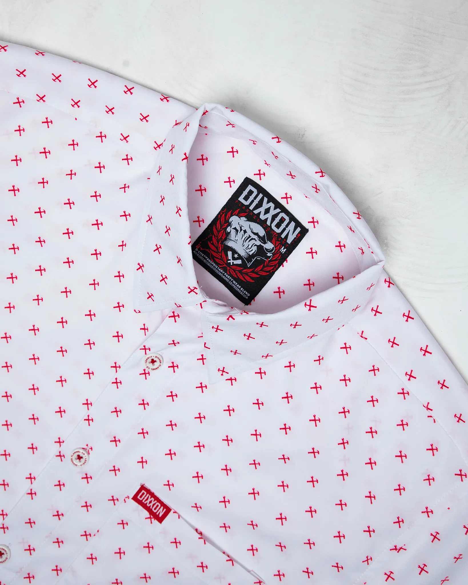 Red Finney Party Shirt - White sold by Dixxon product image thumbnail 5