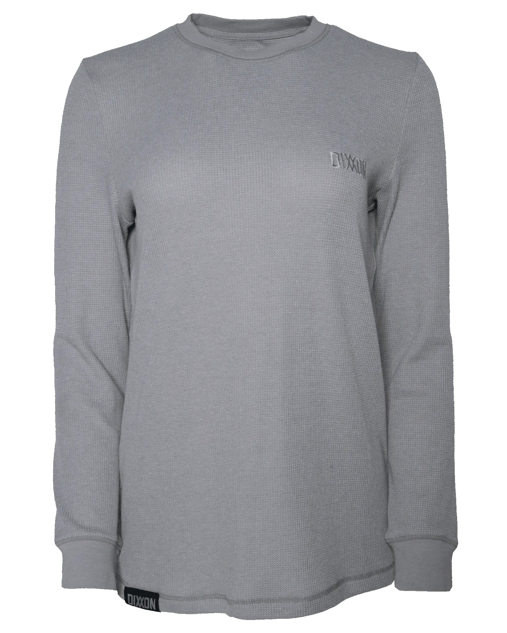 Women's Waffle Knit Long Sleeve Tee - Light Gray sold by Dixxon product image thumbnail 2