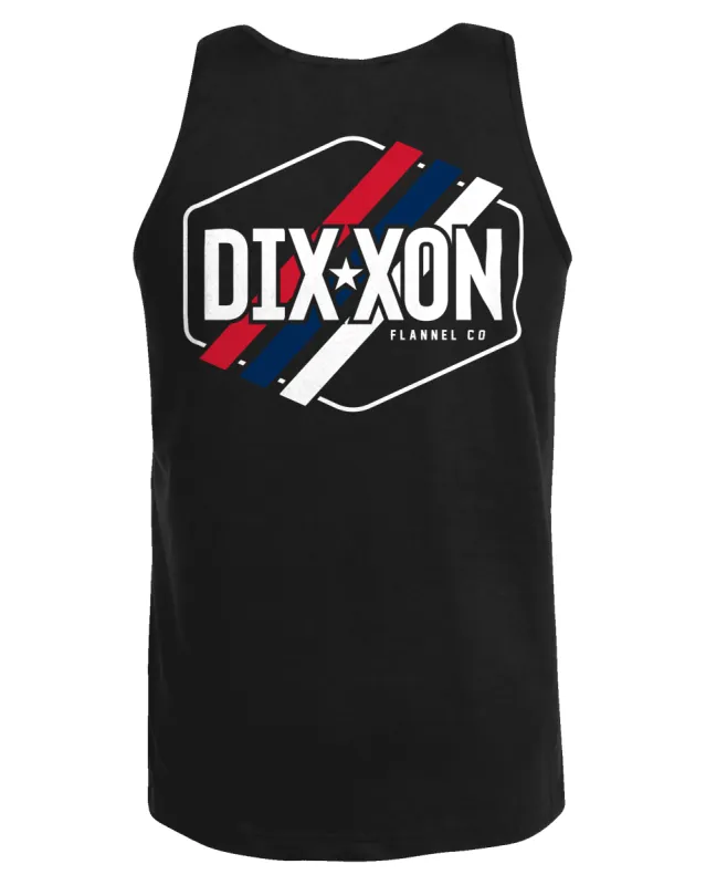 Patriotic Stripes Tank - Red, White, & Blue sold by Dixxon