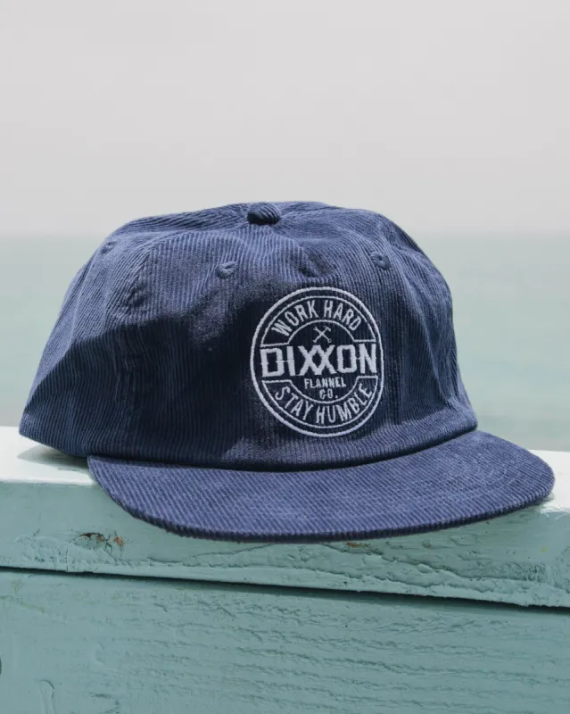 5-Panel Corduroy Corpo Hat - Navy sold by Dixxon