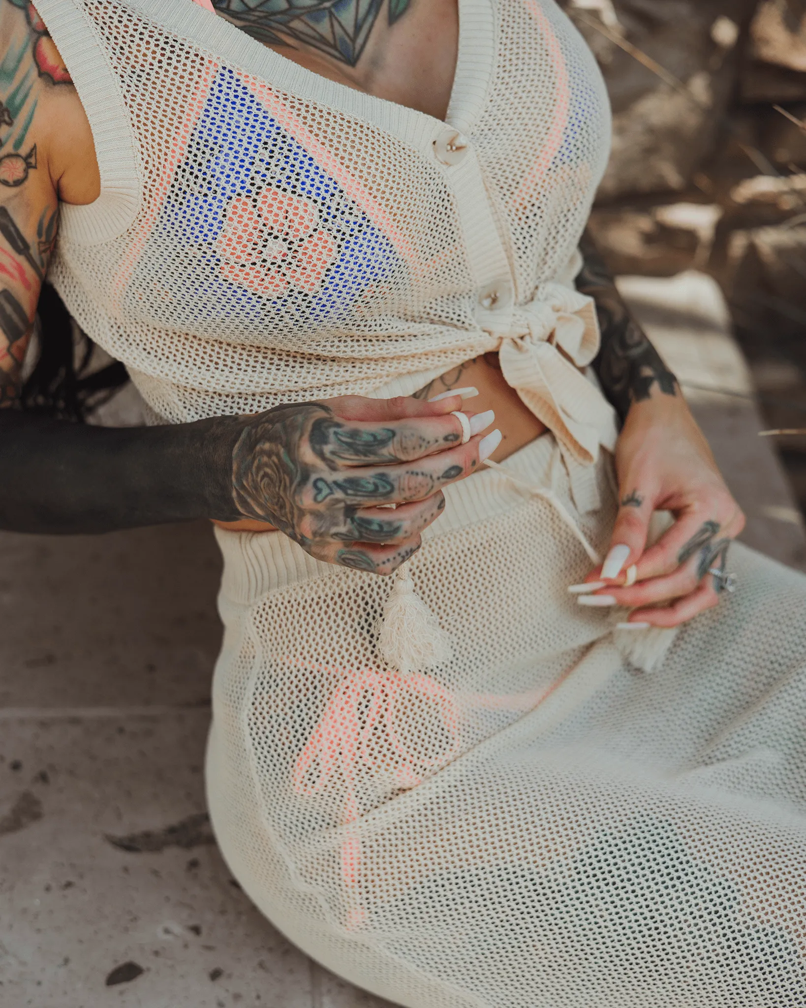 Women's Knit Tank - Ivory sold by Dixxon product image thumbnail 3