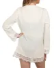 Women's Boho Lace Cover Up - White sold by Dixxon