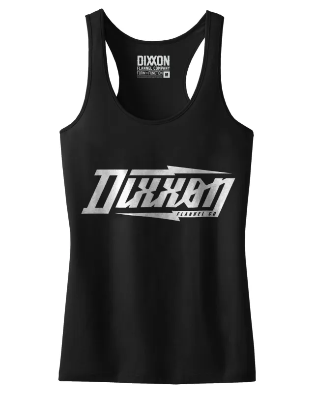 Women's Bolt Fitted Tank - Black & White made by Dixxon