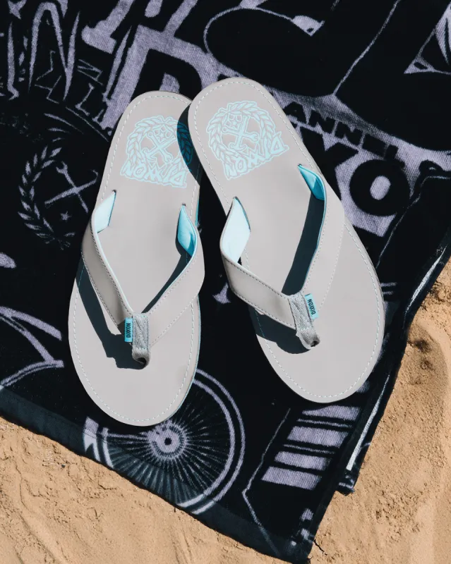 Leather Sandals -  Light Gray & Tiffany sold by Dixxon