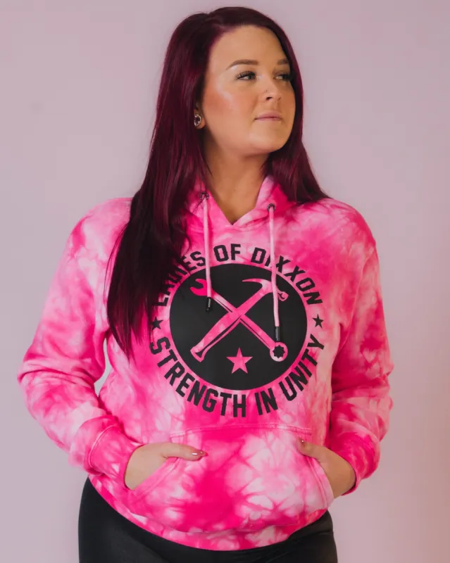 Women's Ladies of Dixxon Tie Dye Pullover Hoodie - Pink sold by Dixxon