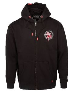 Red & White Otto Zip Up - Black sold by Dixxon