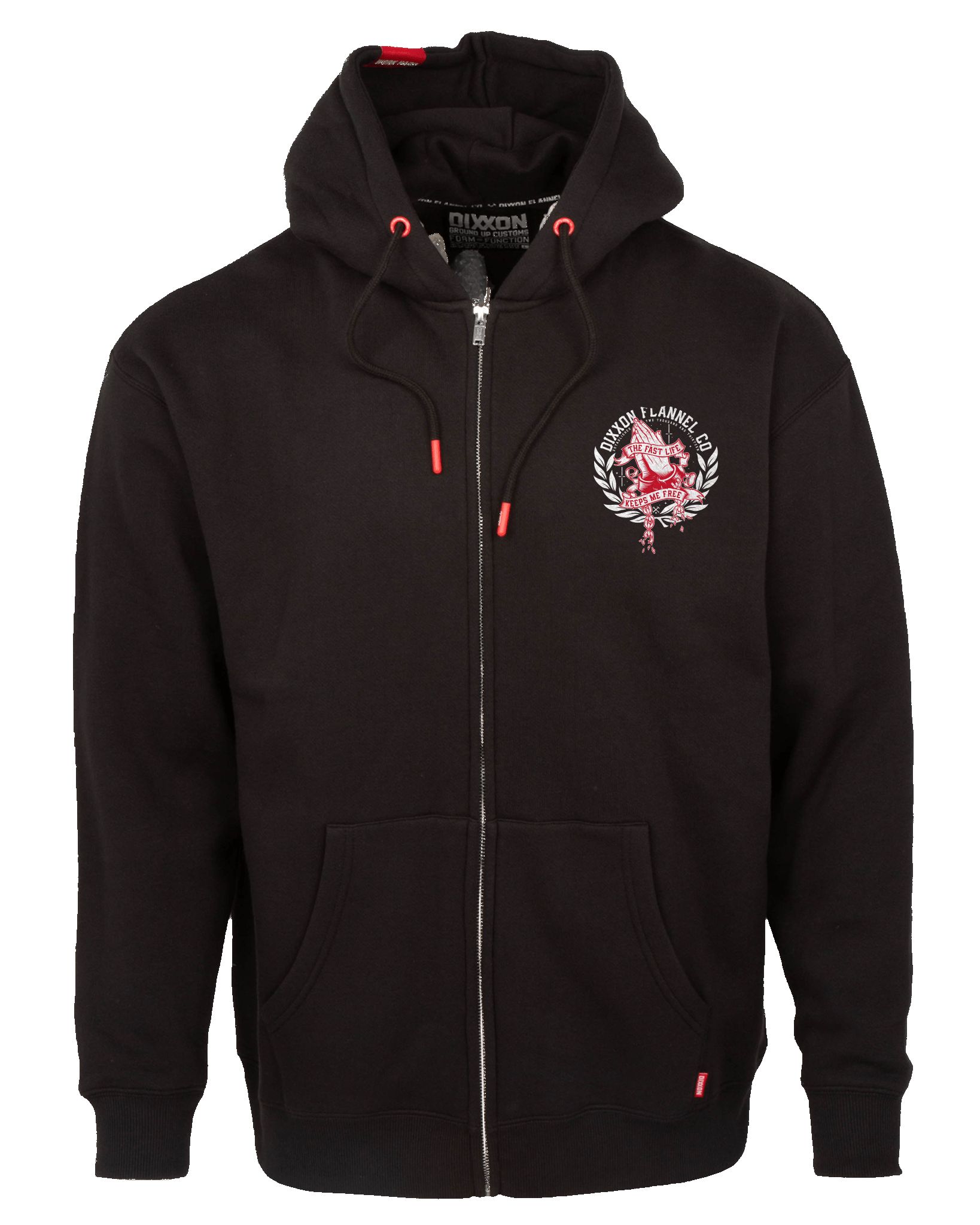 Red & White Otto Zip Up - Black sold by Dixxon product image thumbnail 3