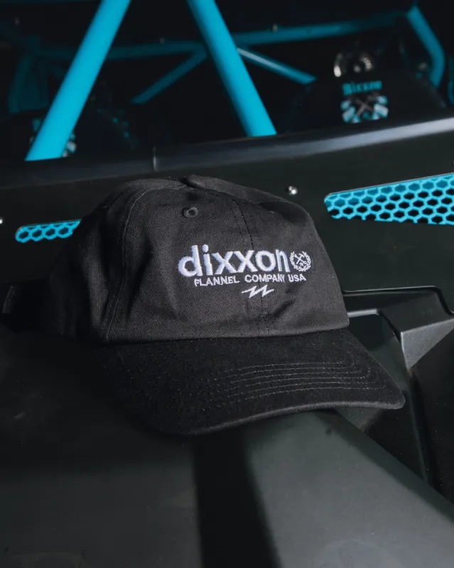 6-Panel Curved Bill Goods Hat - White & Black sold by Dixxon