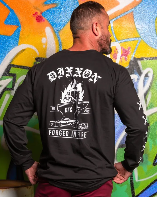 Forged Long Sleeve T-Shirt - Black & White sold by Dixxon