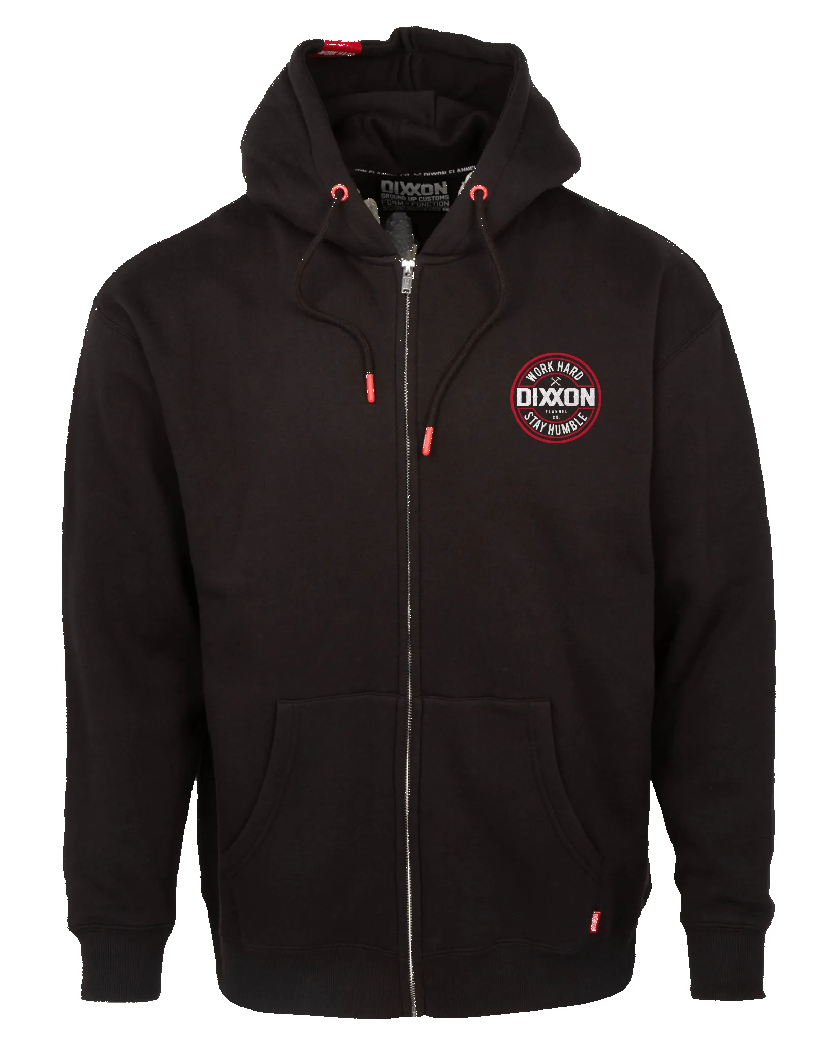 Red Corpo Zip Up Hoodie - Black sold by Dixxon product image thumbnail 3