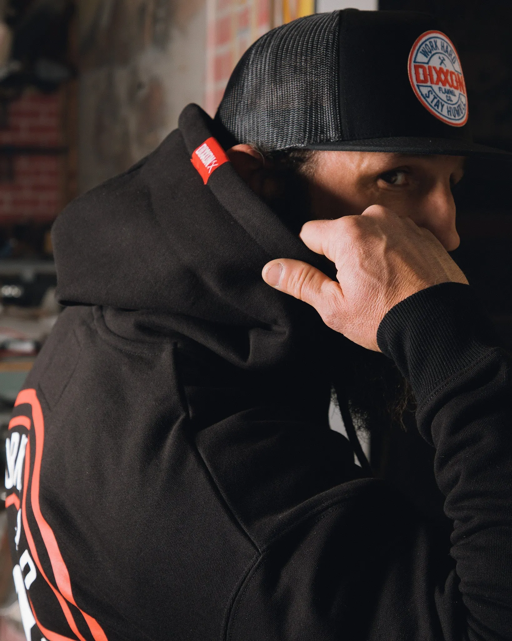 Red Corpo Zip Up Hoodie - Black sold by Dixxon product image thumbnail 4