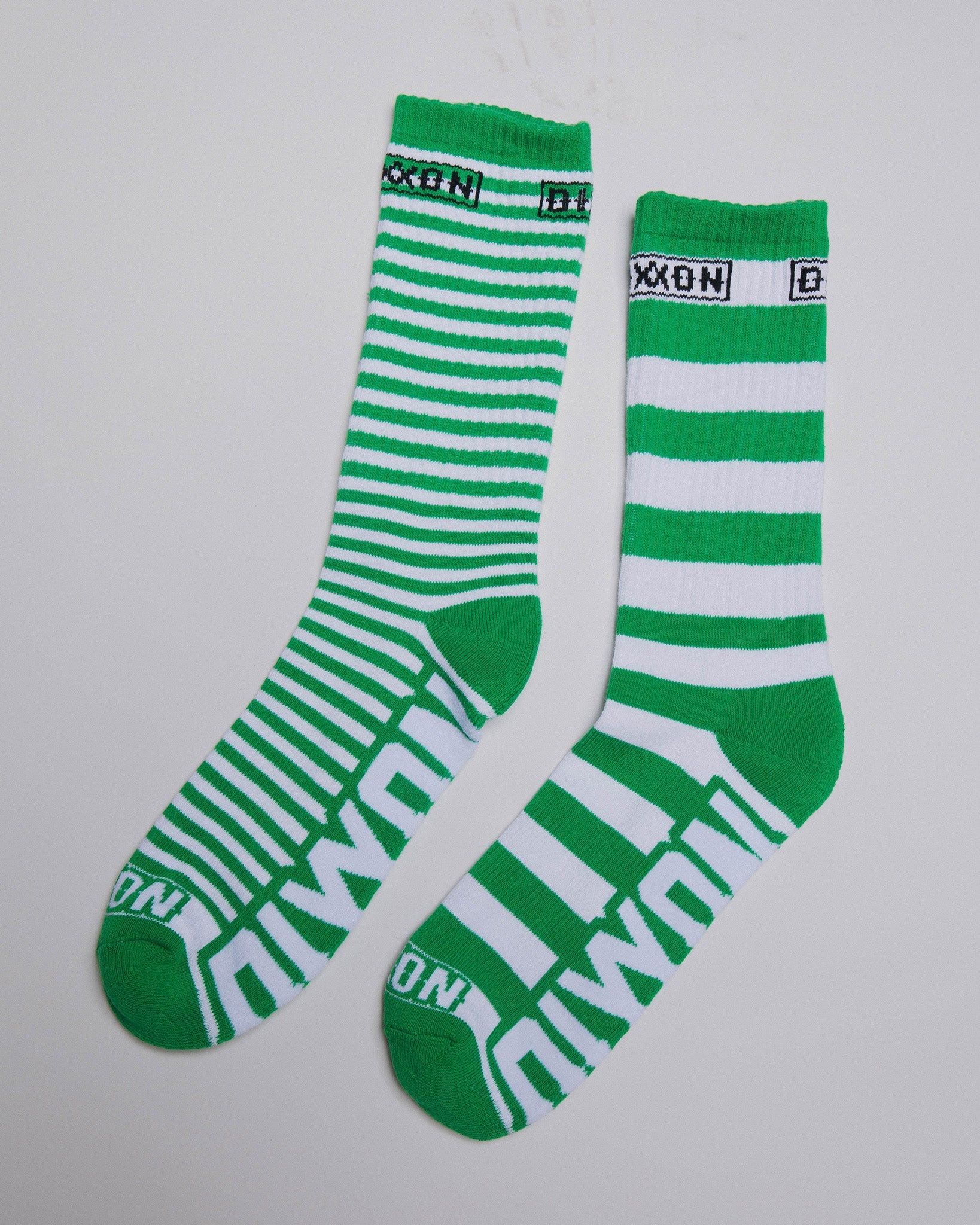 Striper Premium Crew Socks - Green & White sold by Dixxon product image thumbnail 2