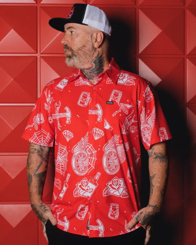 Party Boy 10 YR Party Shirt - Red sold by Dixxon