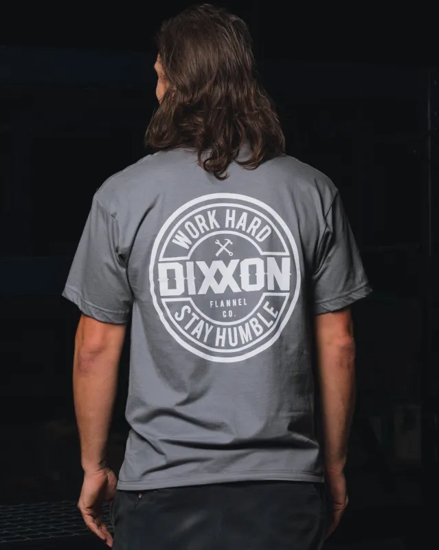 White Corpo T-Shirt - Charcoal sold by Dixxon