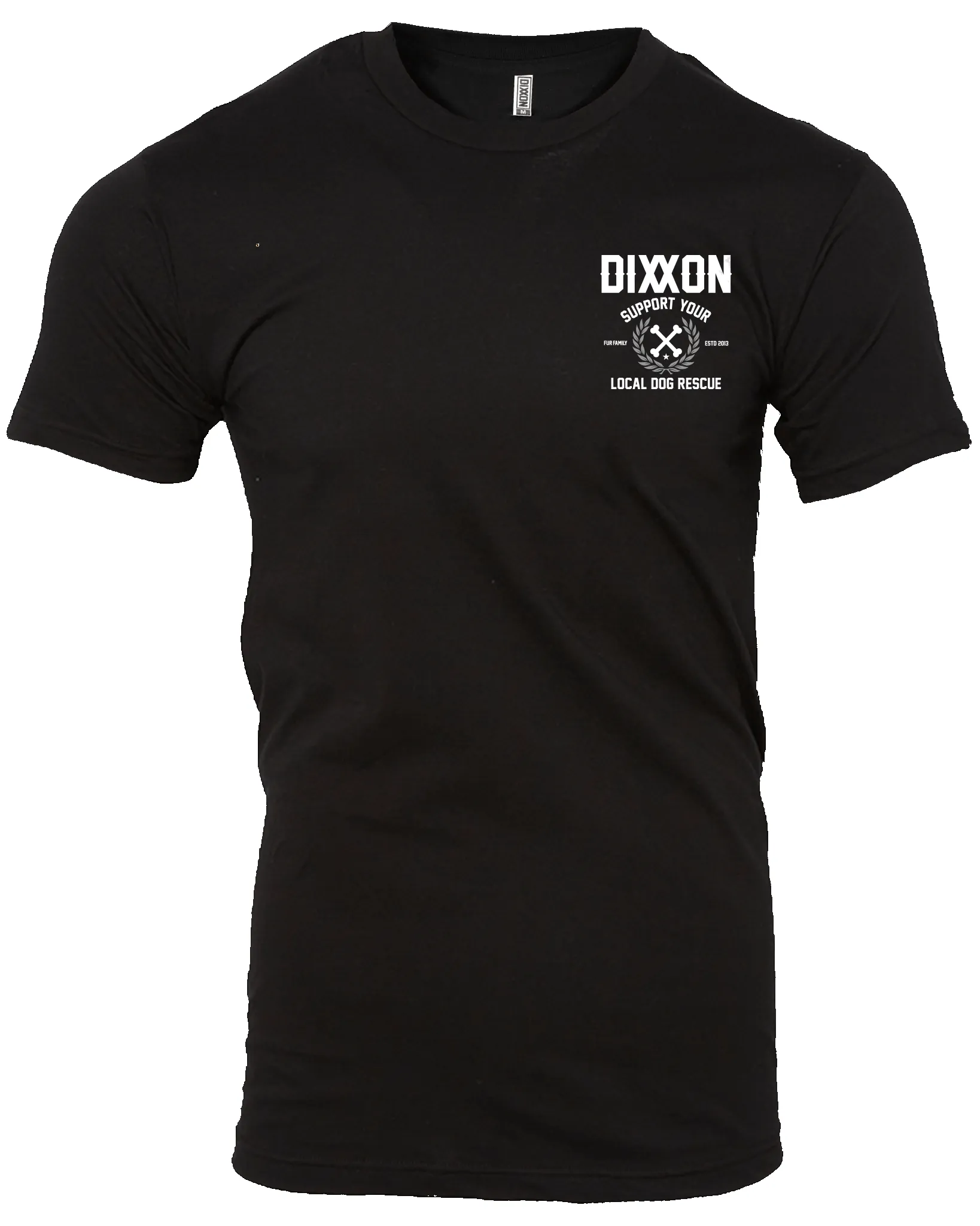 Support Your Local Dog Rescue T-Shirt - Black sold by Dixxon product image thumbnail 3