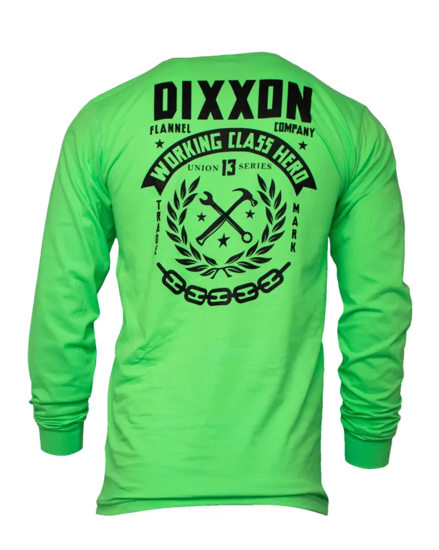 Weld Hi Vis Long Sleeve T-Shirt - Safety Green sold by Dixxon