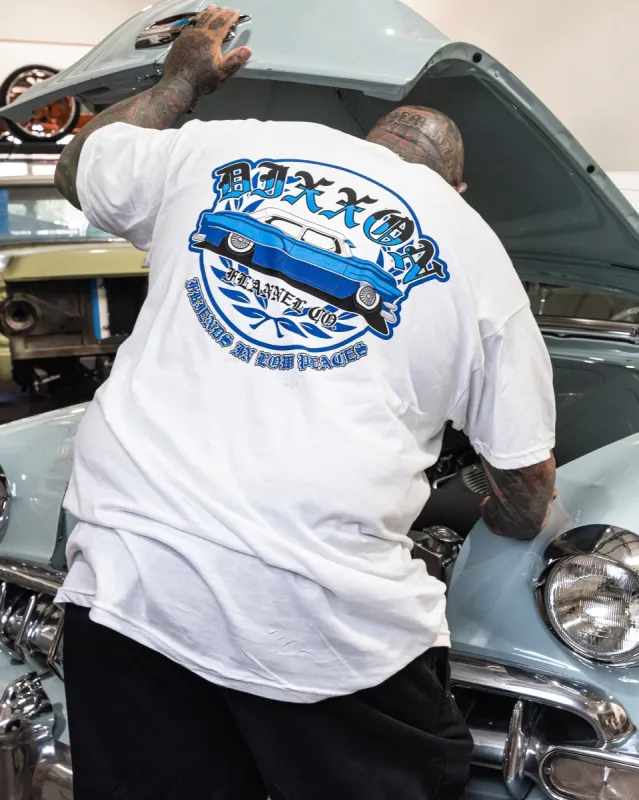 Fifty Four T-Shirt - White & Blue sold by Dixxon