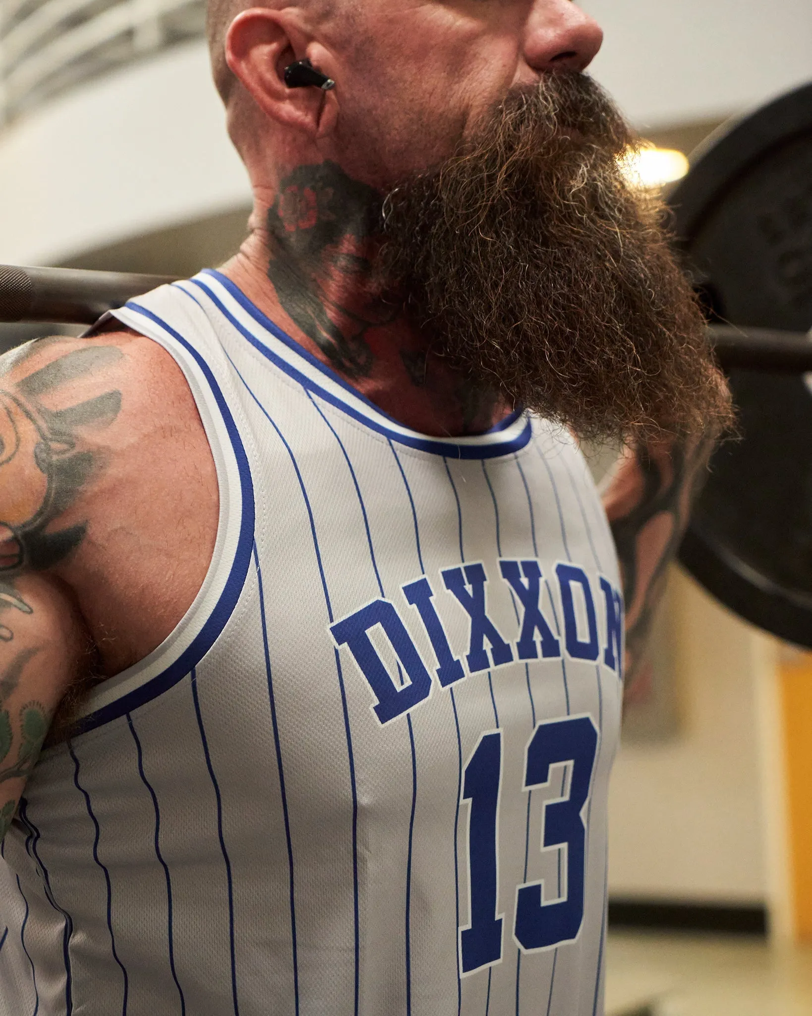 Pinstripe Jersey - Gray, Blue, & White sold by Dixxon product image thumbnail 3