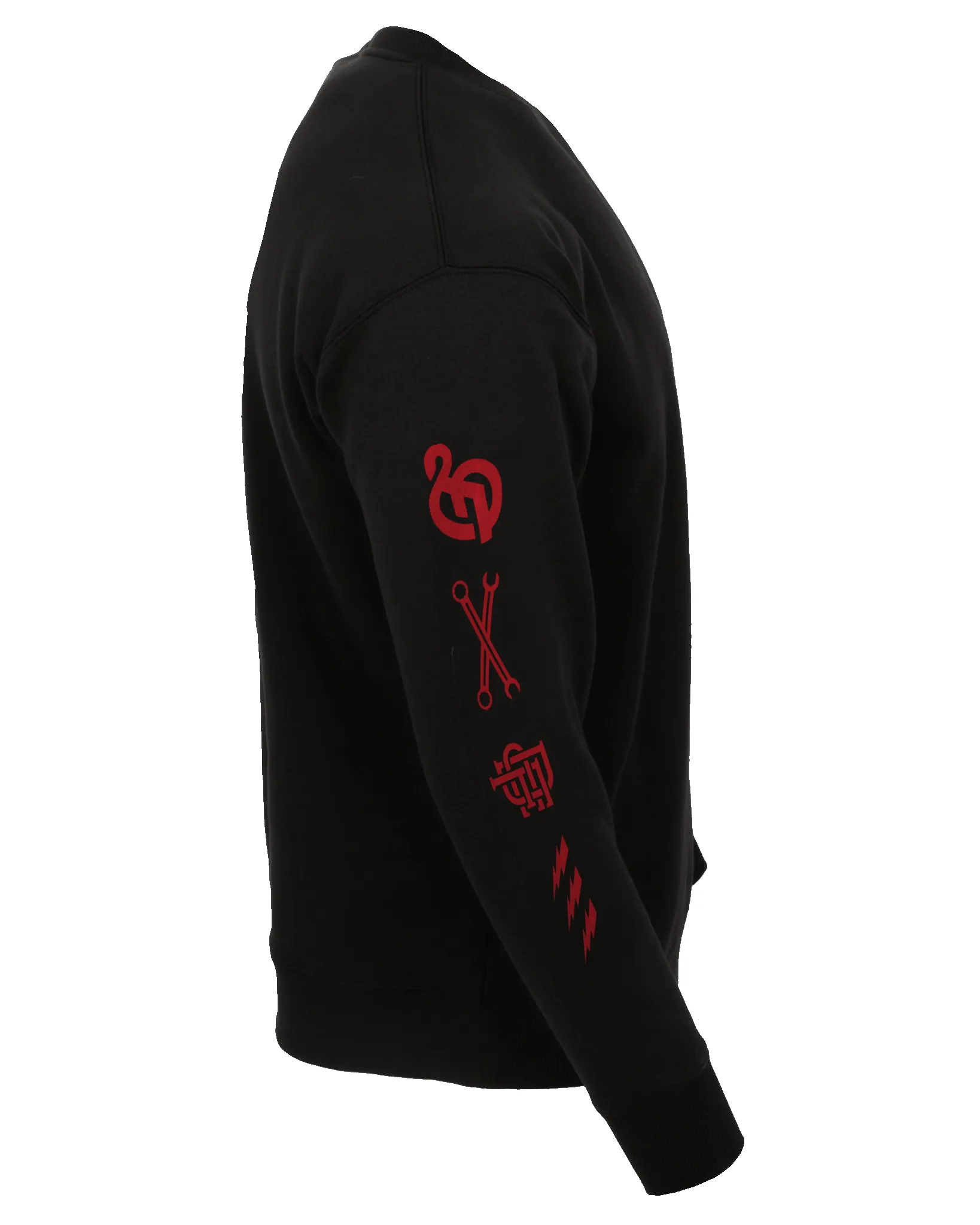 Red Technical Crewneck Sweatshirt - Black sold by Dixxon product image thumbnail 2