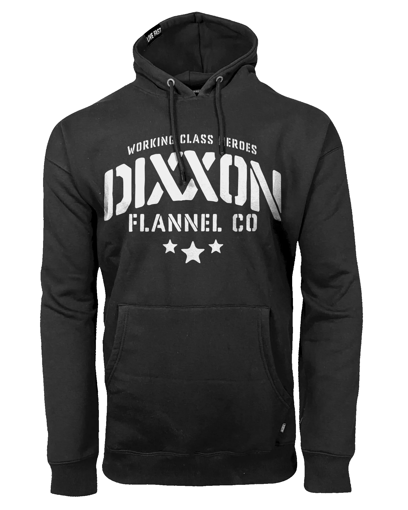 White Stencil Pullover Hoodie - Black sold by Dixxon