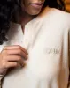 Women's Waffle Knit Long Sleeve Crop Tee - Ivory sold by Dixxon