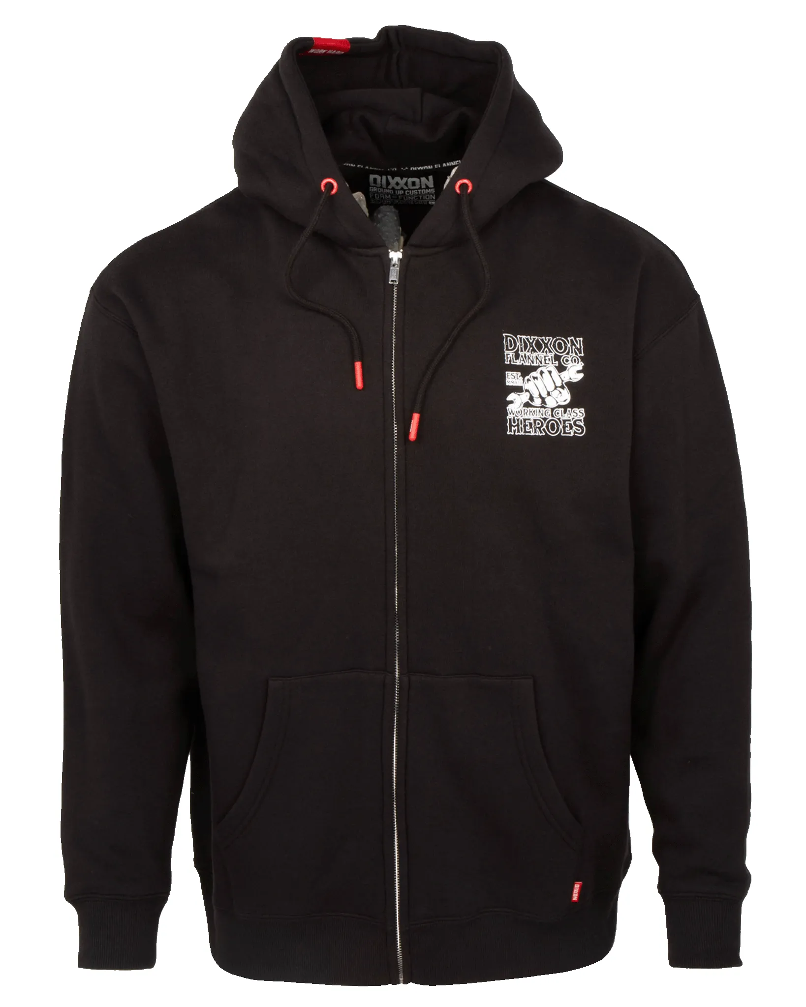 Working Class Fist Zip Up Hoodie - Black sold by Dixxon product image thumbnail 3