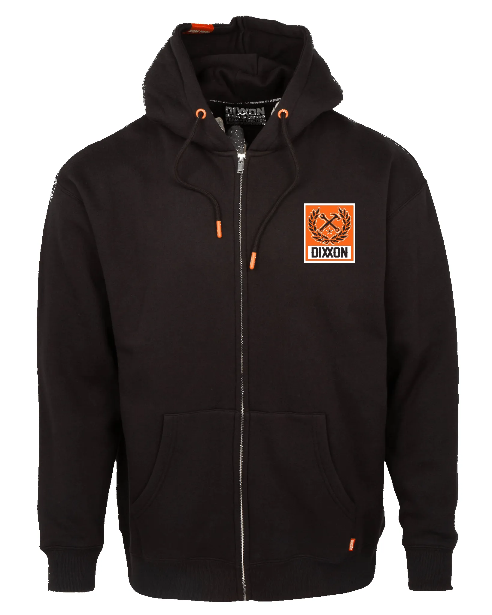 Orange Box Crest Zip Up Hoodie - Black sold by Dixxon product image thumbnail 3